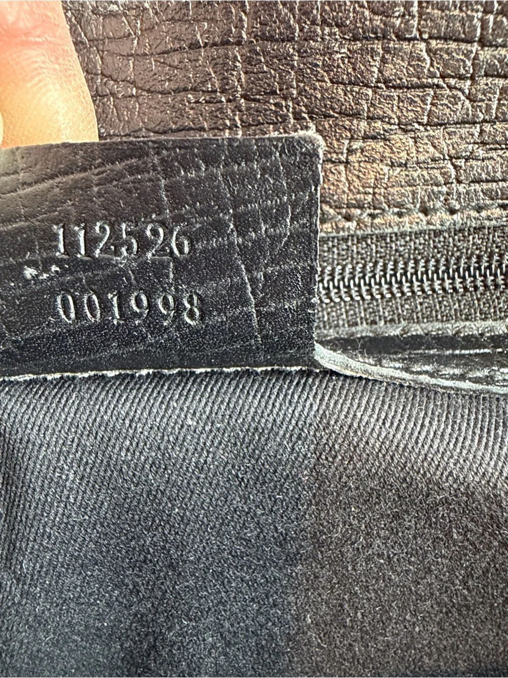 Gucci Black & Grey GG Canvas Tote with Bamboo Accents